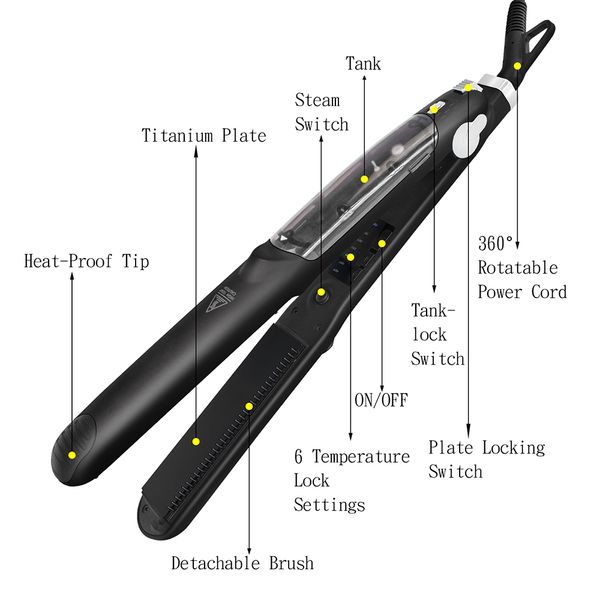 professional steam flat iron hair straightener ceramic vapor hair straightening brush electric hair comb styling tools perfe
professional steam flat iron hair straightener ceramic vapor hair straightening brush electric hair comb styling tools perfe