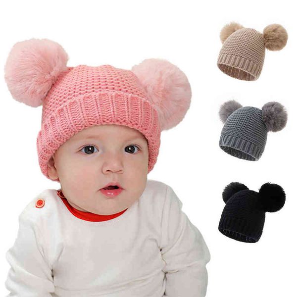 soft cotton knitted baby hat double pompom solid color winter warm toddler boy girl hats caps 0-3 year kids beanie bonnet l220728, Yellow
soft cotton knitted baby hat double pompom solid color winter warm toddler boy girl hats caps 0-3 year kids beanie bonnet l220728, Yellow