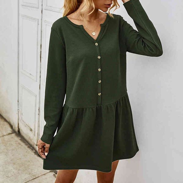 casual dresses woman dress ruched long sleeve button up womens clothing casual pure yellow loose fitted dresses fall fashion 2020 autumn win, Black;gray
casual dresses woman dress ruched long sleeve button up womens clothing casual pure yellow loose fitted dresses fall fashion 2020 autumn win, Black;gray