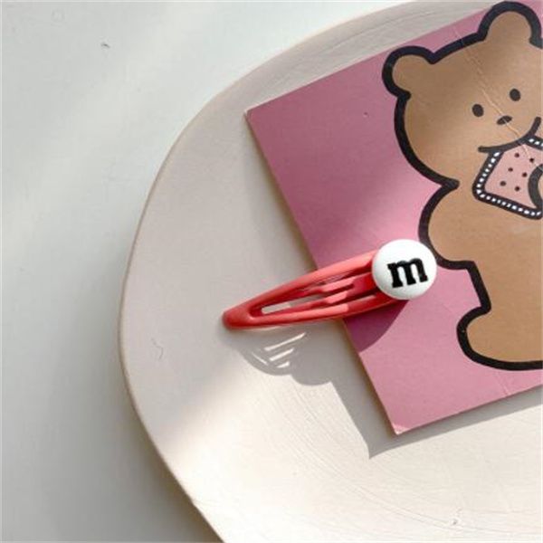 new cute color cartoon m bean drop oil letter bb clip s22, Slivery;white 
new cute color cartoon m bean drop oil letter bb clip s22, Slivery;white