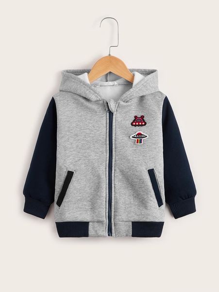 toddler boys drop shoulder car & ufo patched hooded colorblock jacket she, Blue;gray
toddler boys drop shoulder car & ufo patched hooded colorblock jacket she, Blue;gray