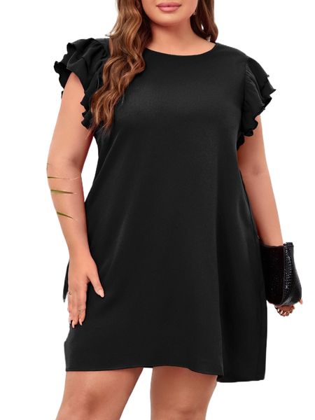 plus butterfly sleeve tunic dress a4lr#, Black
plus butterfly sleeve tunic dress a4lr#, Black