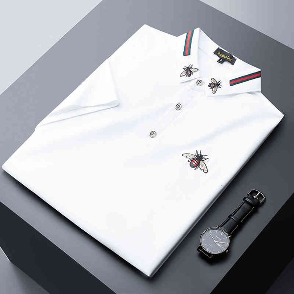 men's t-shirts little bee summer men's short sleeved t-shirt thin lapel polo shirt mercerized cotton slim fit fashion casual tqyb, White;black
men's t-shirts little bee summer men's short sleeved t-shirt thin lapel polo shirt mercerized cotton slim fit fashion casual tqyb, White;black