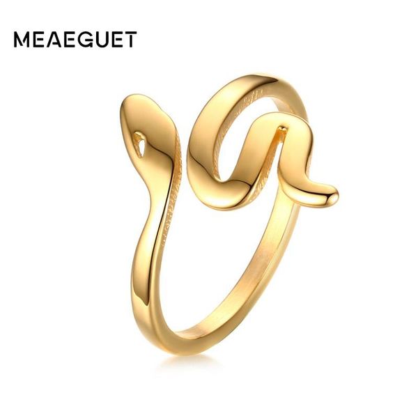 cluster rings meaeguet fashion snake shape ring stainless steel jewelry gold-color bague serpent for women cute party, Golden;silver
cluster rings meaeguet fashion snake shape ring stainless steel jewelry gold-color bague serpent for women cute party, Golden;silver