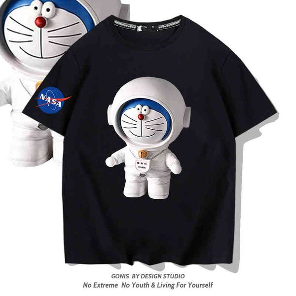 nasa co astronaut tide brand short t-shirt men and women summer loose casual cartoon robot cat off shoulder half sleeve, White;black
nasa co astronaut tide brand short t-shirt men and women summer loose casual cartoon robot cat off shoulder half sleeve, White;black