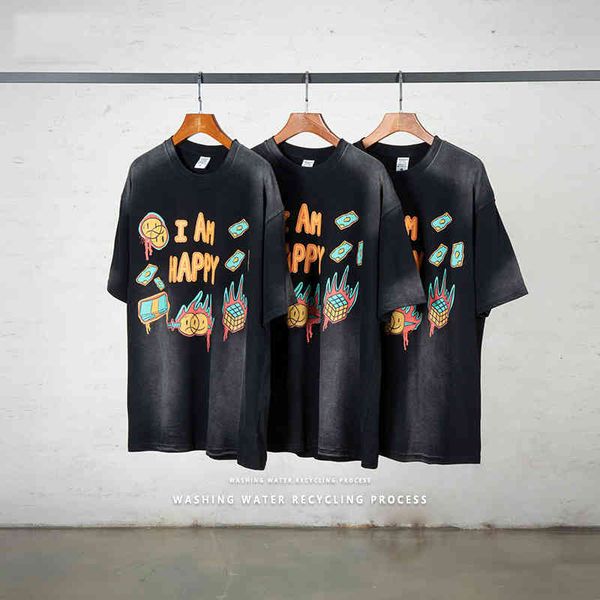 men's t-shirts spring and summer washing old letters graffiti printing short sleeve high street ins hip hop cotton t-shirt men women q0, White;black
men's t-shirts spring and summer washing old letters graffiti printing short sleeve high street ins hip hop cotton t-shirt men women q0, White;black