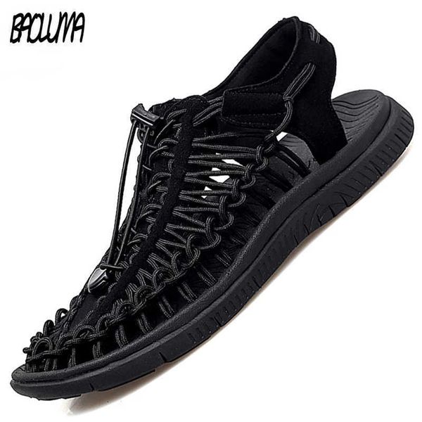summer mens beach sandals handmade weaving design breathable mens elastic sandals soft bottom nonslip outdoor roman sandals 210624, Black
summer mens beach sandals handmade weaving design breathable mens elastic sandals soft bottom nonslip outdoor roman sandals 210624, Black