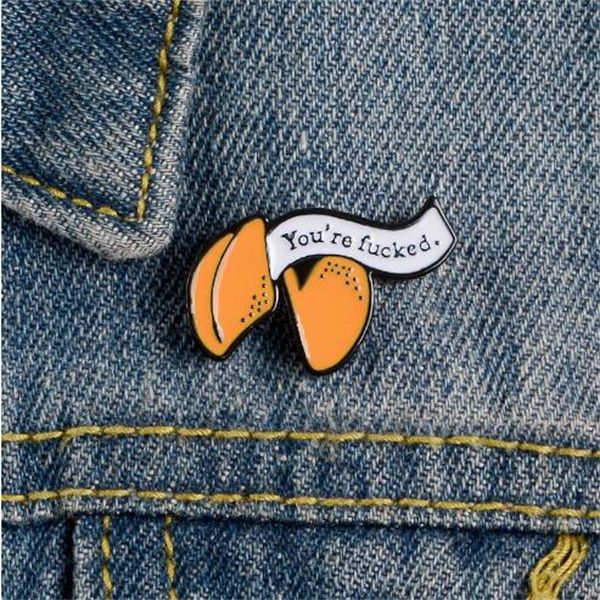 funny you're fxxxxd lucky fortune cookie brooches orange banner enamel pins custom brooches lapel badge jewelry for friends kids gd1472, Gray
funny you're fxxxxd lucky fortune cookie brooches orange banner enamel pins custom brooches lapel badge jewelry for friends kids gd1472, Gray