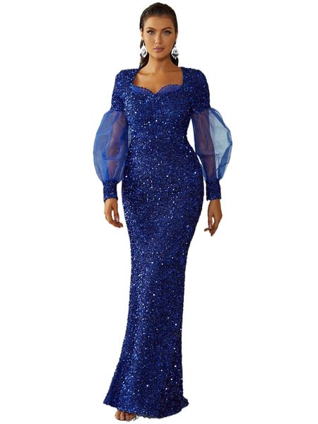 missord contrast mesh bishop sleeve sweetheart neck mermaid hem sequin formal dress a8ul#, Black;gray
missord contrast mesh bishop sleeve sweetheart neck mermaid hem sequin formal dress a8ul#, Black;gray