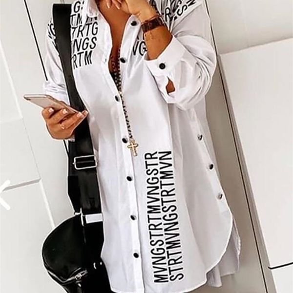 women s spring autumn letter printed shirts long sleeve ladies shirt single breasted female clothes women blouses 220810, White
women s spring autumn letter printed shirts long sleeve ladies shirt single breasted female clothes women blouses 220810, White