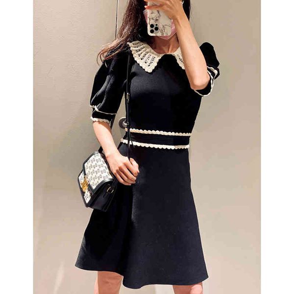 casual dresses summer doll neck lace lady temperament solid color waist tight thin round neck a-line knitted women's dress, Black;gray
casual dresses summer doll neck lace lady temperament solid color waist tight thin round neck a-line knitted women's dress, Black;gray