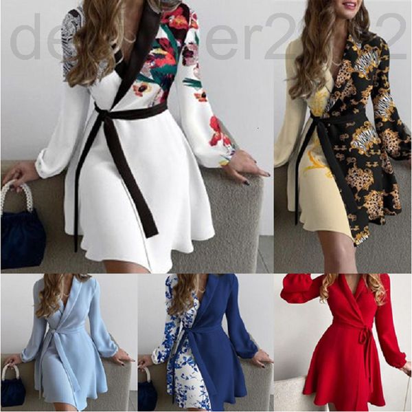casual dresses designer autumn floral print lapel long sleeve dress 1o3g, Black;gray
casual dresses designer autumn floral print lapel long sleeve dress 1o3g, Black;gray