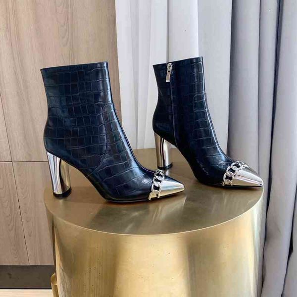 women's leather boots boots winter shoes pointed toe high heels shorts series, Black
women's leather boots boots winter shoes pointed toe high heels shorts series, Black