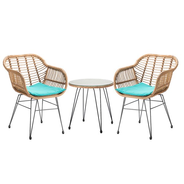 new liriope outdoor patio bistro set 3 piece teal rattan seating group with cushions
new liriope outdoor patio bistro set 3 piece teal rattan seating group with cushions