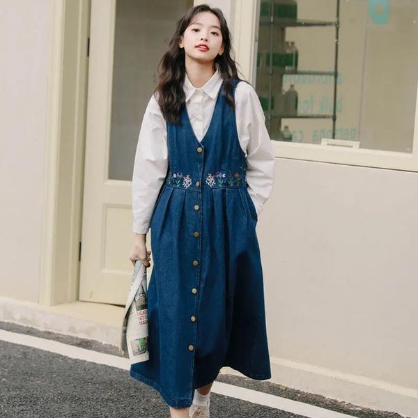 demin dresses women strap lolita loose retro korean preppy students harajuku womens all-match sleeveless dress fashion, White
demin dresses women strap lolita loose retro korean preppy students harajuku womens all-match sleeveless dress fashion, White