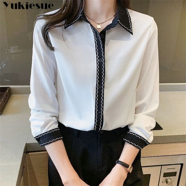 office ladies chiffon blouses shirts single breasted lapel loose female shirts women blouses femme blusas mujer spring 210412, White
office ladies chiffon blouses shirts single breasted lapel loose female shirts women blouses femme blusas mujer spring 210412, White