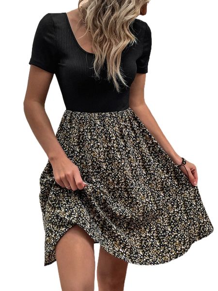 graphic print flare hem dress without belt f17a#, Black;gray
graphic print flare hem dress without belt f17a#, Black;gray