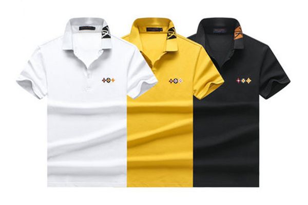 luxury brand mens designer polo t shirt summer fashion breathable short-sleeved lapel casual tm37, White;black
luxury brand mens designer polo t shirt summer fashion breathable short-sleeved lapel casual tm37, White;black