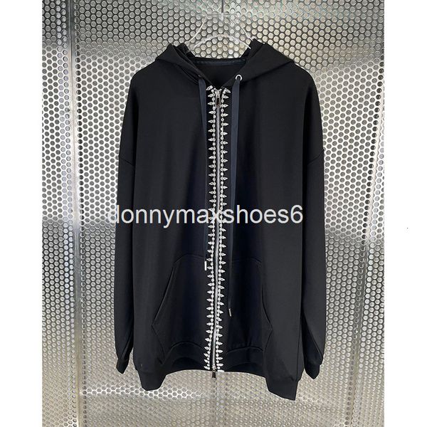 women's jackets chao brand love nail drill open back hoodie 21 autumn winter style fried street loose thin zipper jacket women, Black;brown
women's jackets chao brand love nail drill open back hoodie 21 autumn winter style fried street loose thin zipper jacket women, Black;brown