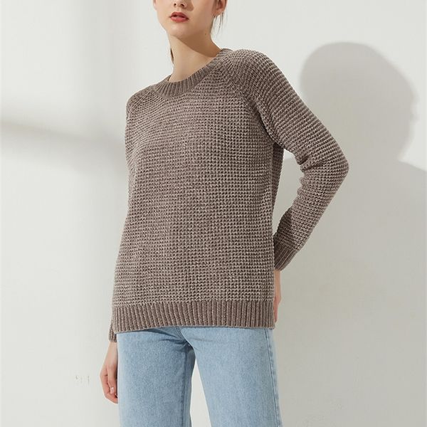 wixra thick sweater women knitted ribbed pullover long sleeve casual o neck jumpers chenille clothing autumn winter 220813, White;black
wixra thick sweater women knitted ribbed pullover long sleeve casual o neck jumpers chenille clothing autumn winter 220813, White;black