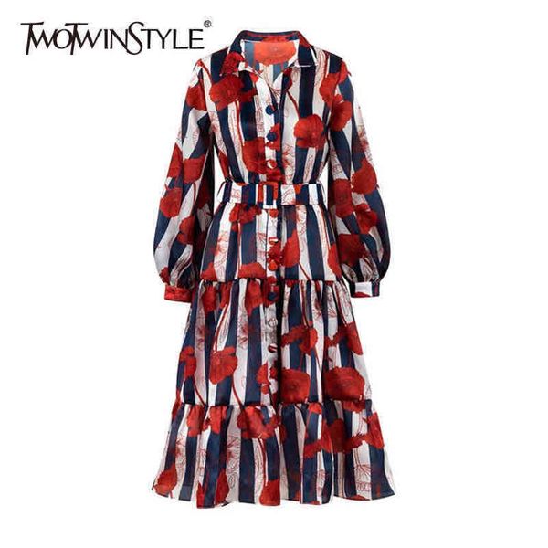 vintage print floral dress for women lapel puff long sleeve high waist sashes striped spring dresses female 210423, Black;gray
vintage print floral dress for women lapel puff long sleeve high waist sashes striped spring dresses female 210423, Black;gray