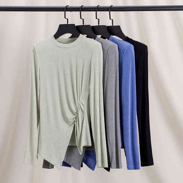 women's knits tees acetic acid ice silk knitted chic women's long sleeve irregular split shoulder pad bottoming shirt thin pullove, White
women's knits tees acetic acid ice silk knitted chic women's long sleeve irregular split shoulder pad bottoming shirt thin pullove, White