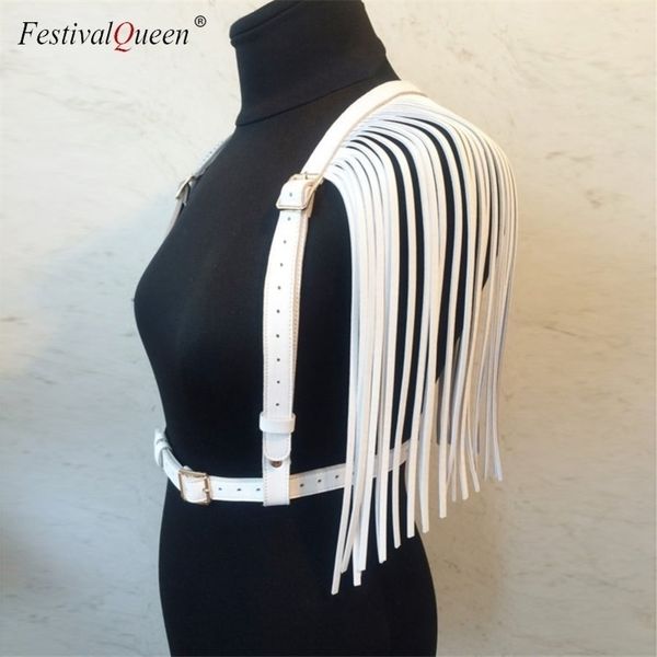 festivalqueen women back pu leather tassel tank gothic adjustable bondage belt crop black white y200326
festivalqueen women back pu leather tassel tank gothic adjustable bondage belt crop black white y200326