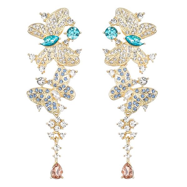 korean metal rhinestone butterfly earrings party popular dangle earrings women's elegant statement earring, Silver
korean metal rhinestone butterfly earrings party popular dangle earrings women's elegant statement earring, Silver