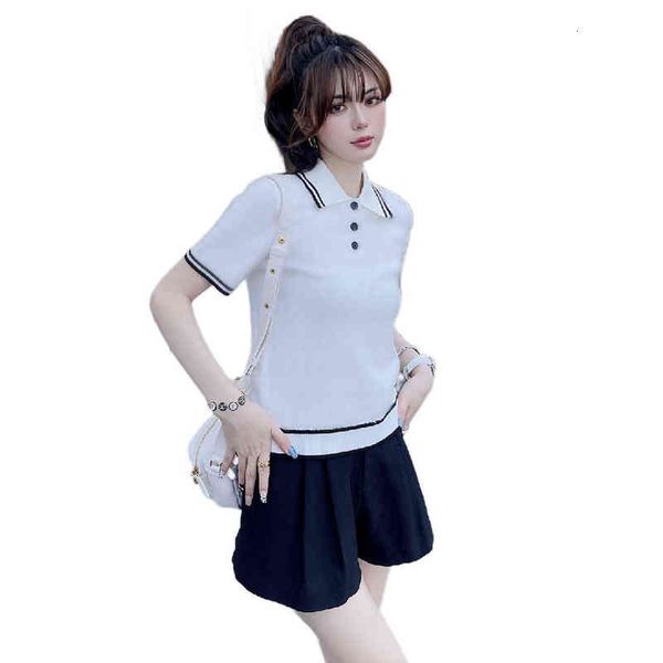 italian style designer luxury women's letters knitted embroidery lapel polo short sleeves crew neck t-shirt ice silk yarn tee,top, White
italian style designer luxury women's letters knitted embroidery lapel polo short sleeves crew neck t-shirt ice silk yarn tee,top, White