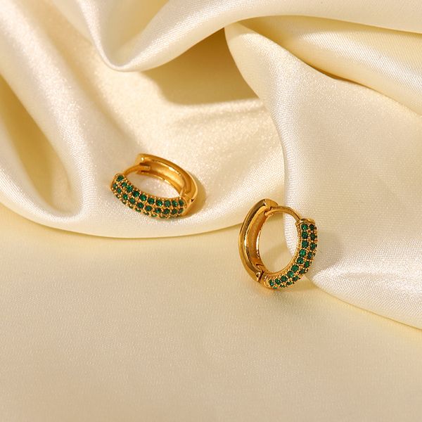 2022 fashion dangle stainless steel waterproof earrings 18k gold plated green zircon pave mini stud earrings for woman jewelry jde202097-gn, Silver
2022 fashion dangle stainless steel waterproof earrings 18k gold plated green zircon pave mini stud earrings for woman jewelry jde202097-gn, Silver