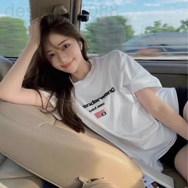 women's t-shirt designer aw22 spring and summer new national flag embroidered letter printing leisure simple loose short sleeve t-shirt, White
women's t-shirt designer aw22 spring and summer new national flag embroidered letter printing leisure simple loose short sleeve t-shirt, White