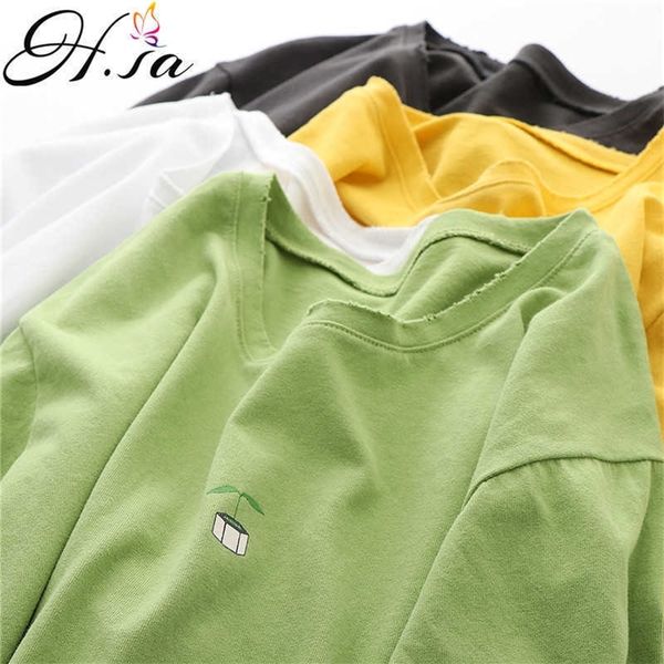 hsa women summer t-shirts short sleeve o-neck pure cotton white cute tee tees hipster summer casual 210716
hsa women summer t-shirts short sleeve o-neck pure cotton white cute tee tees hipster summer casual 210716
