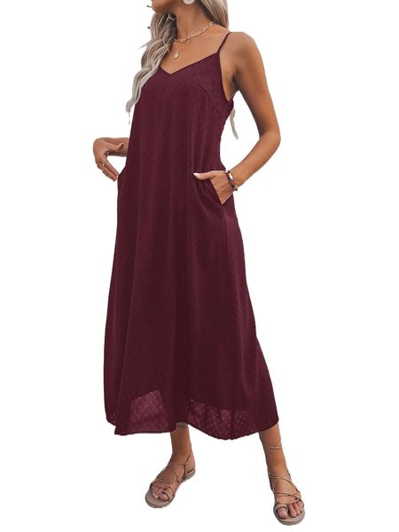 slant pocket cami dress u0ug#, Black;gray