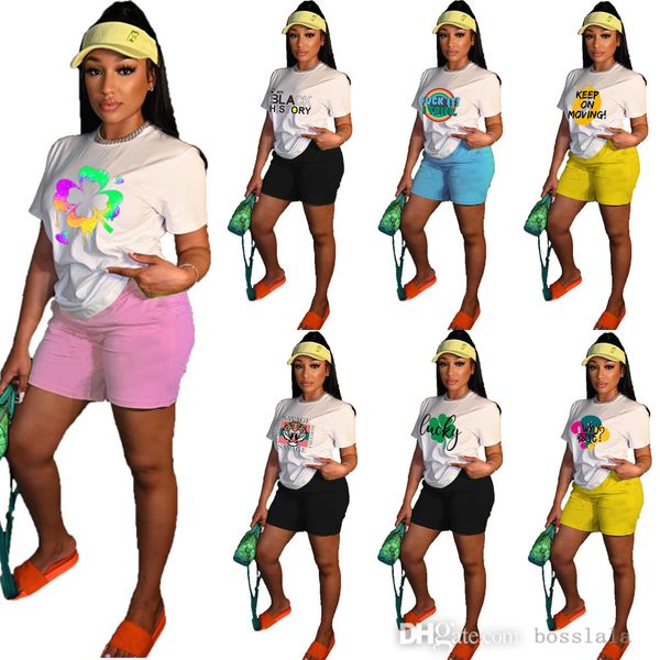 women sport tracksuits summer printed short sleeve leisure suit fashion t-shirt and shorts two piece outfit 12colors, Gray
women sport tracksuits summer printed short sleeve leisure suit fashion t-shirt and shorts two piece outfit 12colors, Gray