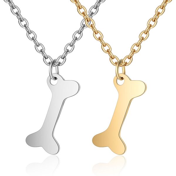 wholesale trendy women stainless steel necklace dog bone pendant fashion chain necklaces for girls gift animal jewelry fashion new collar, Silver
wholesale trendy women stainless steel necklace dog bone pendant fashion chain necklaces for girls gift animal jewelry fashion new collar, Silver