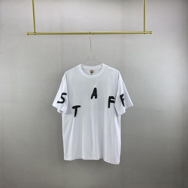 22ss round neck foam letter print t shirt men women eu size cotton tee fashion summer, Black;brown
22ss round neck foam letter print t shirt men women eu size cotton tee fashion summer, Black;brown