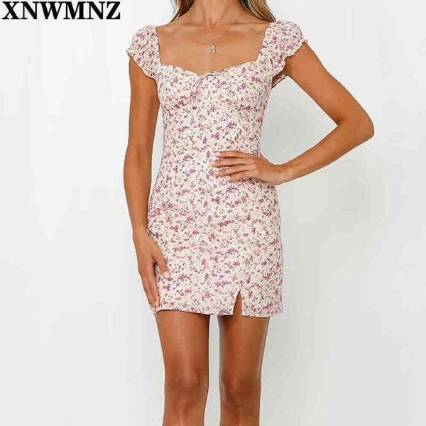 xnwmnz dress women fashion floral print sheath vestidos retro cap sleeve split summer mini slim womens es 210513, Black;gray
xnwmnz dress women fashion floral print sheath vestidos retro cap sleeve split summer mini slim womens es 210513, Black;gray