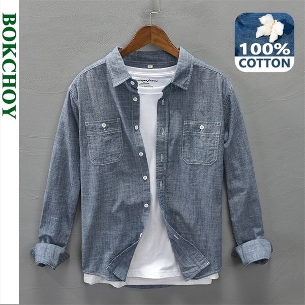 autumn work style men's casual cotton long sleeve shirt single-breasted multi-pocket retro denim blue workwear gml04-c321 220322, White;black
autumn work style men's casual cotton long sleeve shirt single-breasted multi-pocket retro denim blue workwear gml04-c321 220322, White;black