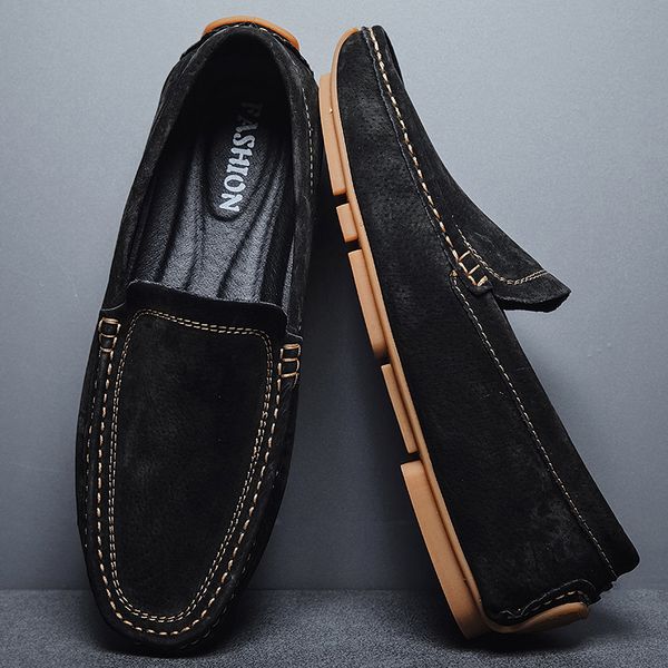 men loafers suede driving boat shoes breathable male big size slip-on casual footwear flats moccasins leisure walk, Black
men loafers suede driving boat shoes breathable male big size slip-on casual footwear flats moccasins leisure walk, Black