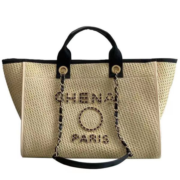 fashion designer luxury beach bags large ch linen woven women evening handbag straw knitting shoulder portable brand classic female big capa 
fashion designer luxury beach bags large ch linen woven women evening handbag straw knitting shoulder portable brand classic female big capa