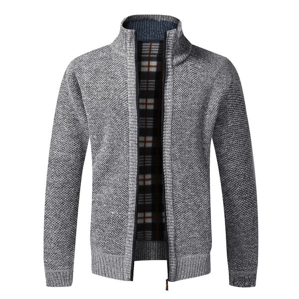 autumn winter men s jacket slim fit stand collar zipper men solid cotton thick warm sweater 220715, Black;brown
autumn winter men s jacket slim fit stand collar zipper men solid cotton thick warm sweater 220715, Black;brown