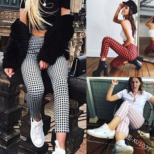 spring autumn kind of highwaist casual chequered bottom pants plaid pants korean plus size pants streetwear xx004 y200418, Black;white
spring autumn kind of highwaist casual chequered bottom pants plaid pants korean plus size pants streetwear xx004 y200418, Black;white