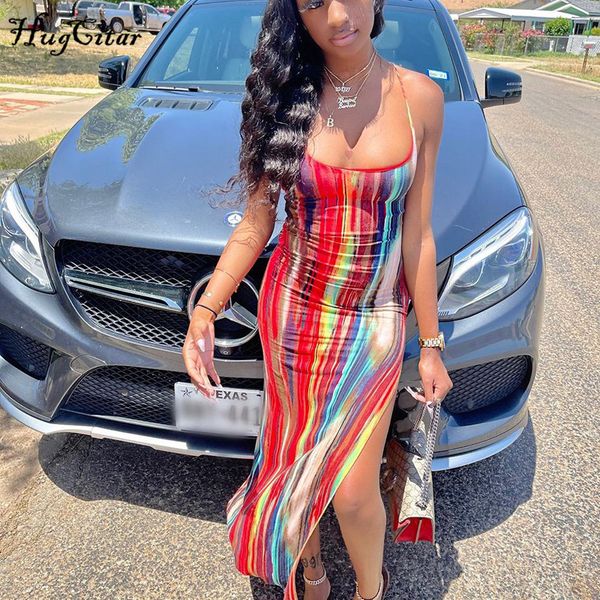 2022 sleeveless straps multi-color slit backless bandage dress summer women streetwear party club clothing y2k, Black;gray
2022 sleeveless straps multi-color slit backless bandage dress summer women streetwear party club clothing y2k, Black;gray