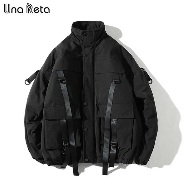 una reta winter jacket coats men casual windbreaker jackets mens parka plus size hip hop bandage design coats man streetwear 201210, Black
una reta winter jacket coats men casual windbreaker jackets mens parka plus size hip hop bandage design coats man streetwear 201210, Black