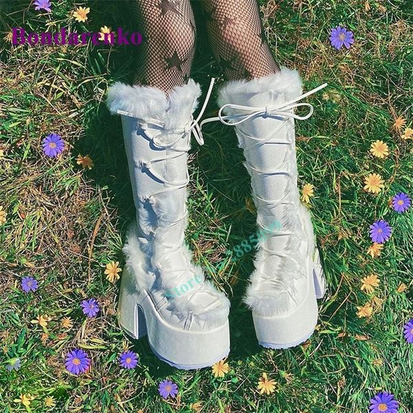 platform chunky high heel fur boots knee lace up cross tied solid side zipper women winter shoe party dress boot 220813, Black
platform chunky high heel fur boots knee lace up cross tied solid side zipper women winter shoe party dress boot 220813, Black