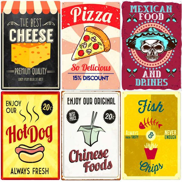 chinese foods vintage metal sign home kitchen restaurant wall decor mexican food tin plate cheese fish chips retro plaqu
chinese foods vintage metal sign home kitchen restaurant wall decor mexican food tin plate cheese fish chips retro plaqu