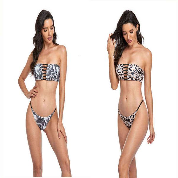 chest wrapped 2022 and hollowed out bikini snake skin leopard print women's split swimsuit h9112, White;black
chest wrapped 2022 and hollowed out bikini snake skin leopard print women's split swimsuit h9112, White;black