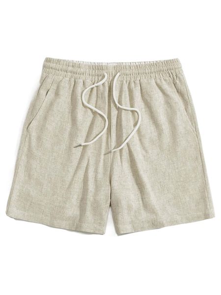 men drawstring waist shorts q1yq#, White;black
men drawstring waist shorts q1yq#, White;black