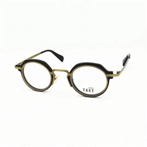 james tart 229 optical eyeglasses for retro style anti-blue light lens plate round full frame with box, White;black
james tart 229 optical eyeglasses for retro style anti-blue light lens plate round full frame with box, White;black