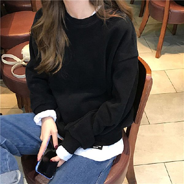 women's jackets designer huolongguo sweater women's korean version 2021 autumn winter new fake two-piece casual loose round neck, Black;brown
women's jackets designer huolongguo sweater women's korean version 2021 autumn winter new fake two-piece casual loose round neck, Black;brown